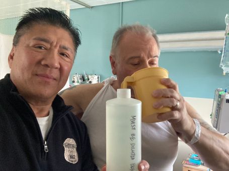 Patient drinking 3020